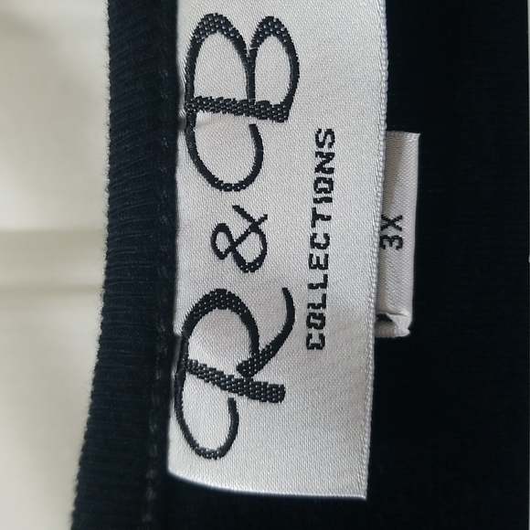 3/$12 R&B Collections black shirt sz 3X (runs small) - Picture 2 of 5